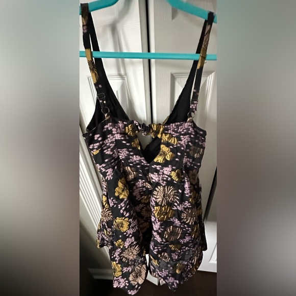 ‼️RARE‼️🎸ANTHROPOLOGIE🎸🔥NWT🔥Jacquard A-Line Mini Dress in Black Motif— Size 6 - Picture 13 of 16